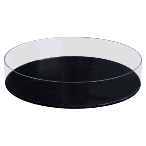 円柱水槽 Φ50xH10cm 黒底