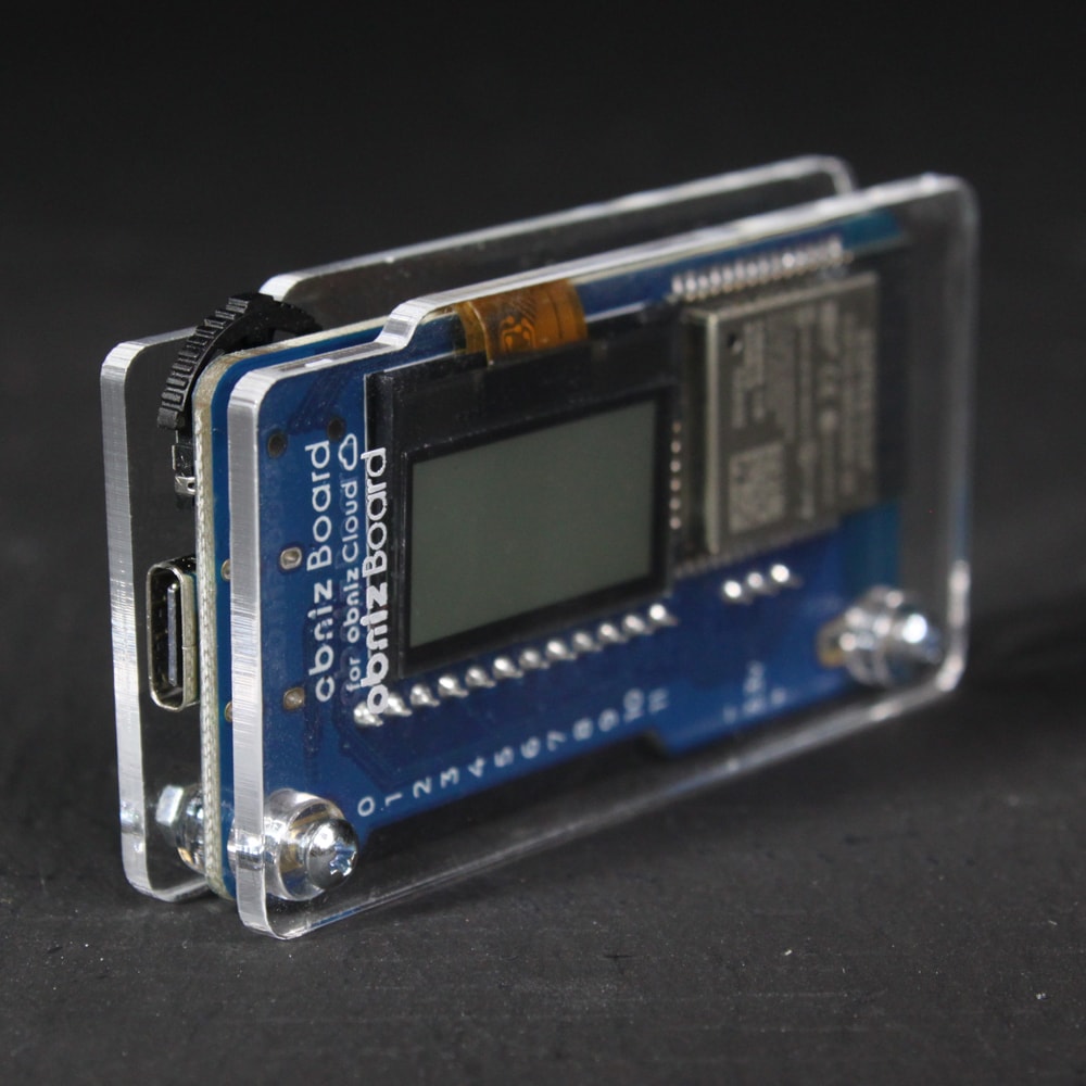 hz-on-1yc_3 obniz Board 1Y 専用 保護ケース ダイヤルスイッチ操作可能