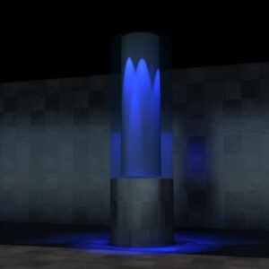 水の演出 滝水槽 円柱タイプ