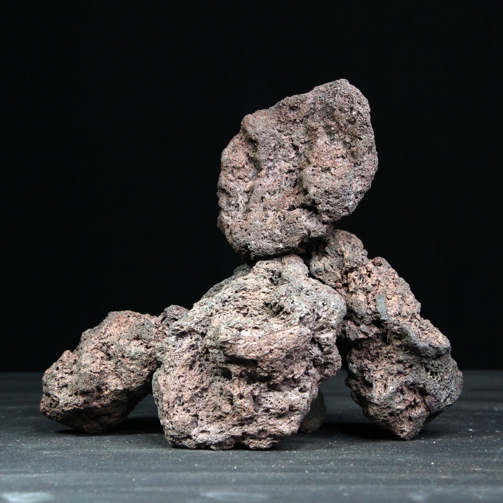 高濾過溶岩8~12cm 赤系 5個セット 約500g