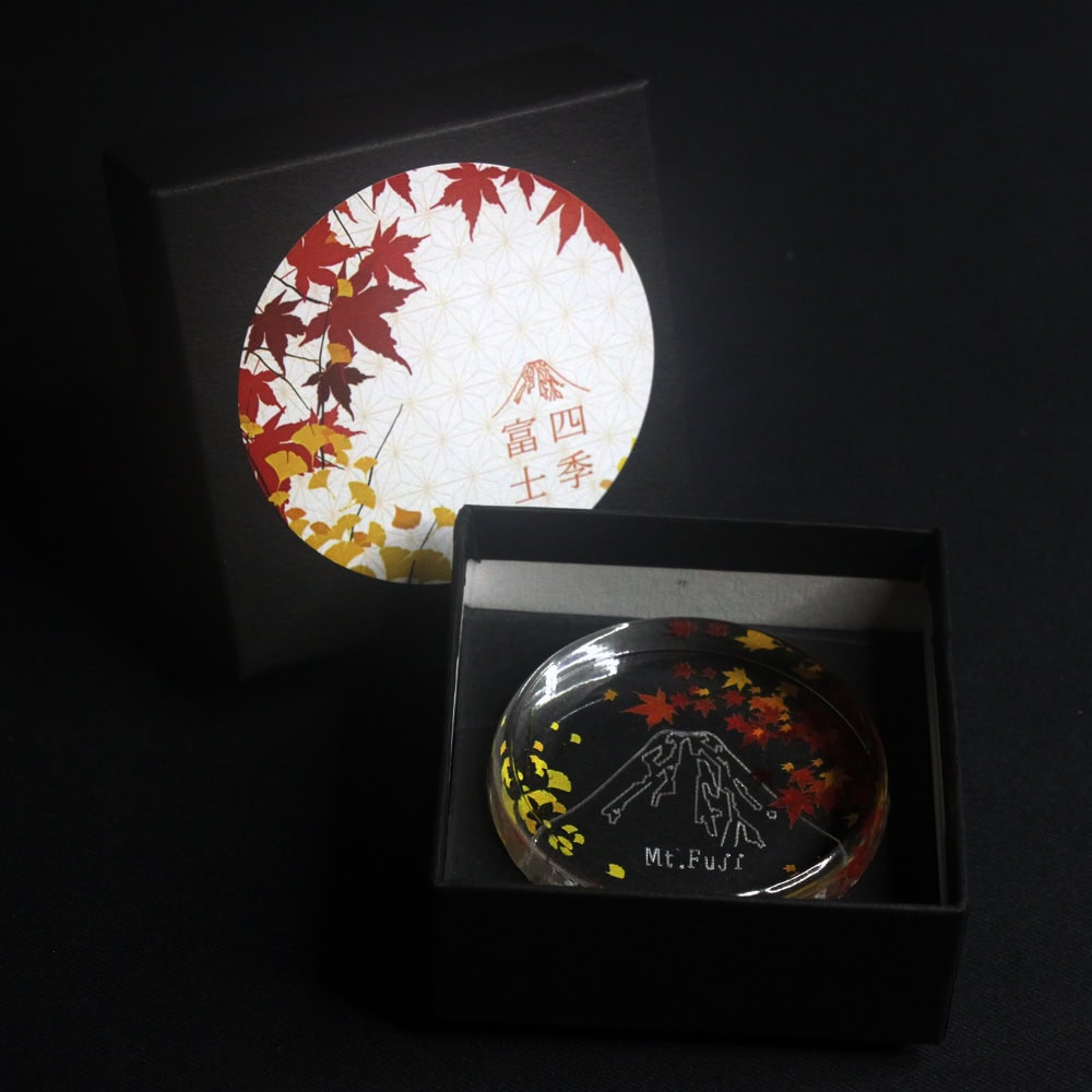 四季富士ペーパーウェイト 秋の紅葉 四季富士ペーパーウェイト 秋の紅葉