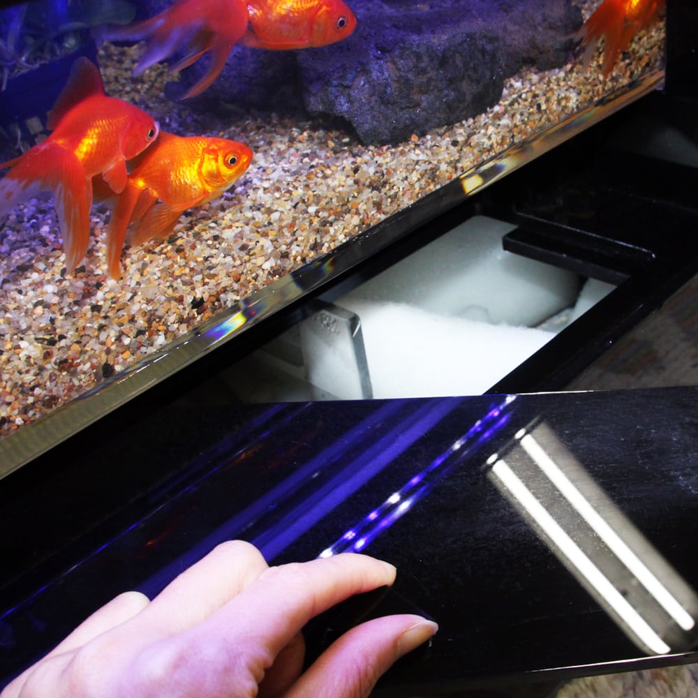 バーズアイ水槽 湧テーブル レクタングラ ブラック 濾過能力が高い